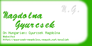 magdolna gyurcsek business card